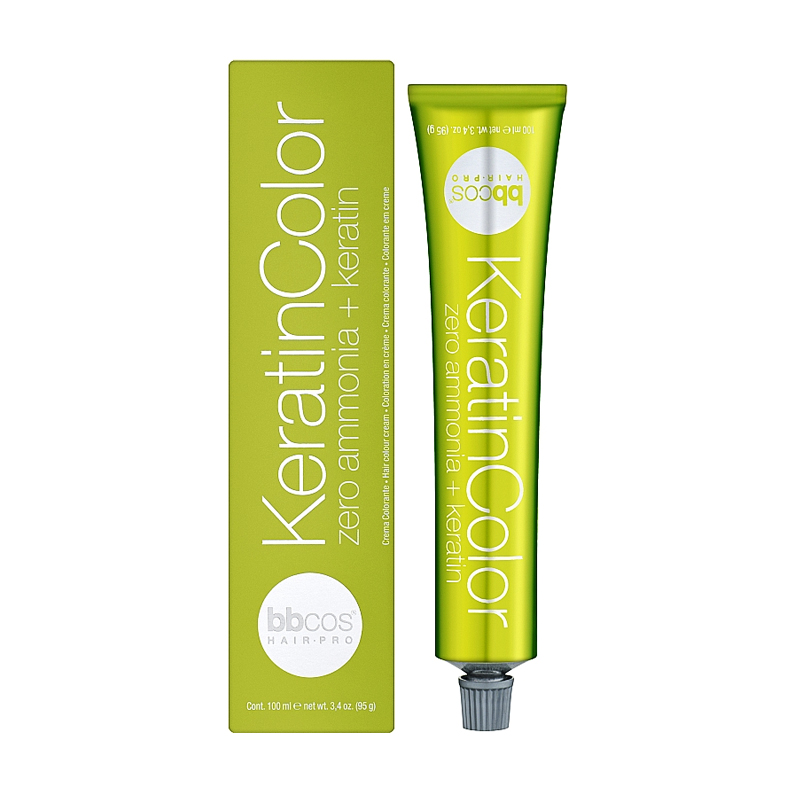 Безаміачна фарба для волосся BBcos KeratinColor Hair Cream, 4/11 каштановий натуральний інтенсивний попелястий, 100 мл