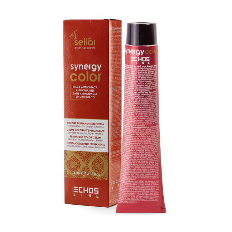 Безаміачна крем-фарба для волосся Echosline Seliar Synergy Color з арганою та кератином 8.7 Light Blonde Brown, 100 мл