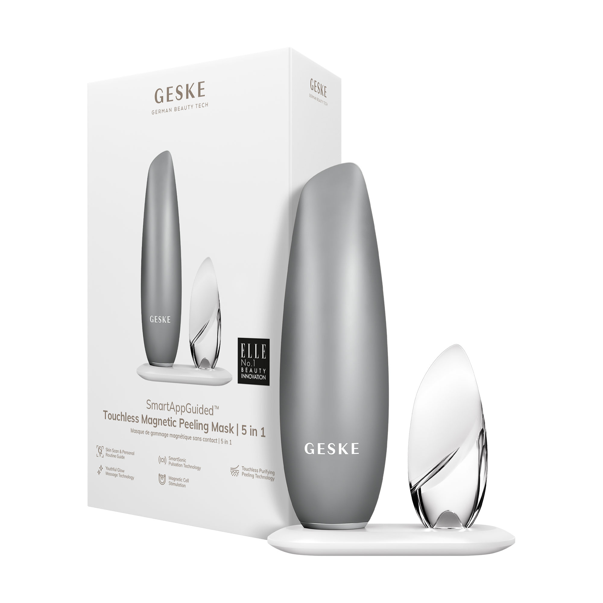 Безконтактна магнітна пілінг маска Geske Touchless Magnetic Peeling Mask 5 в 1 білий