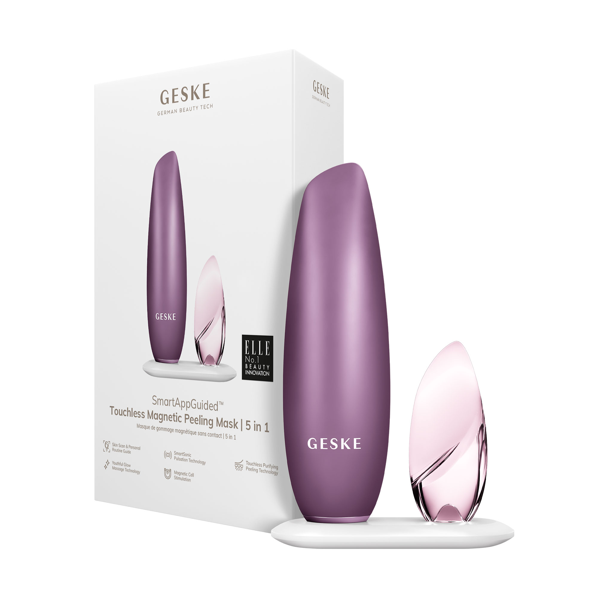 Безконтактна магнітна пілінг маска Geske Touchless Magnetic Peeling Mask 5 в 1 рожевий
