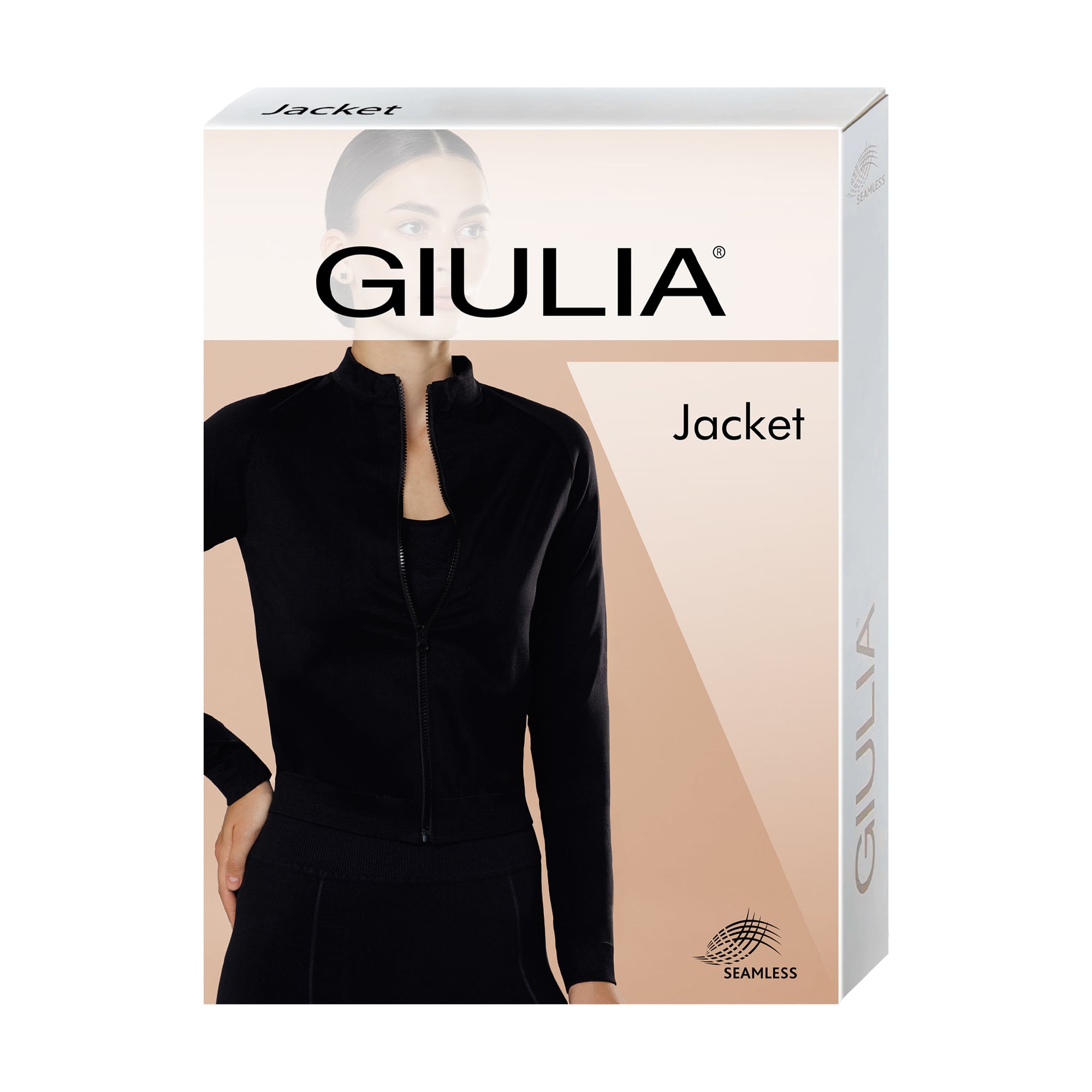 Безшовна кофта жіноча Giulia Jacket з мікрофібри на блискавці, Grey, розмір L/XL