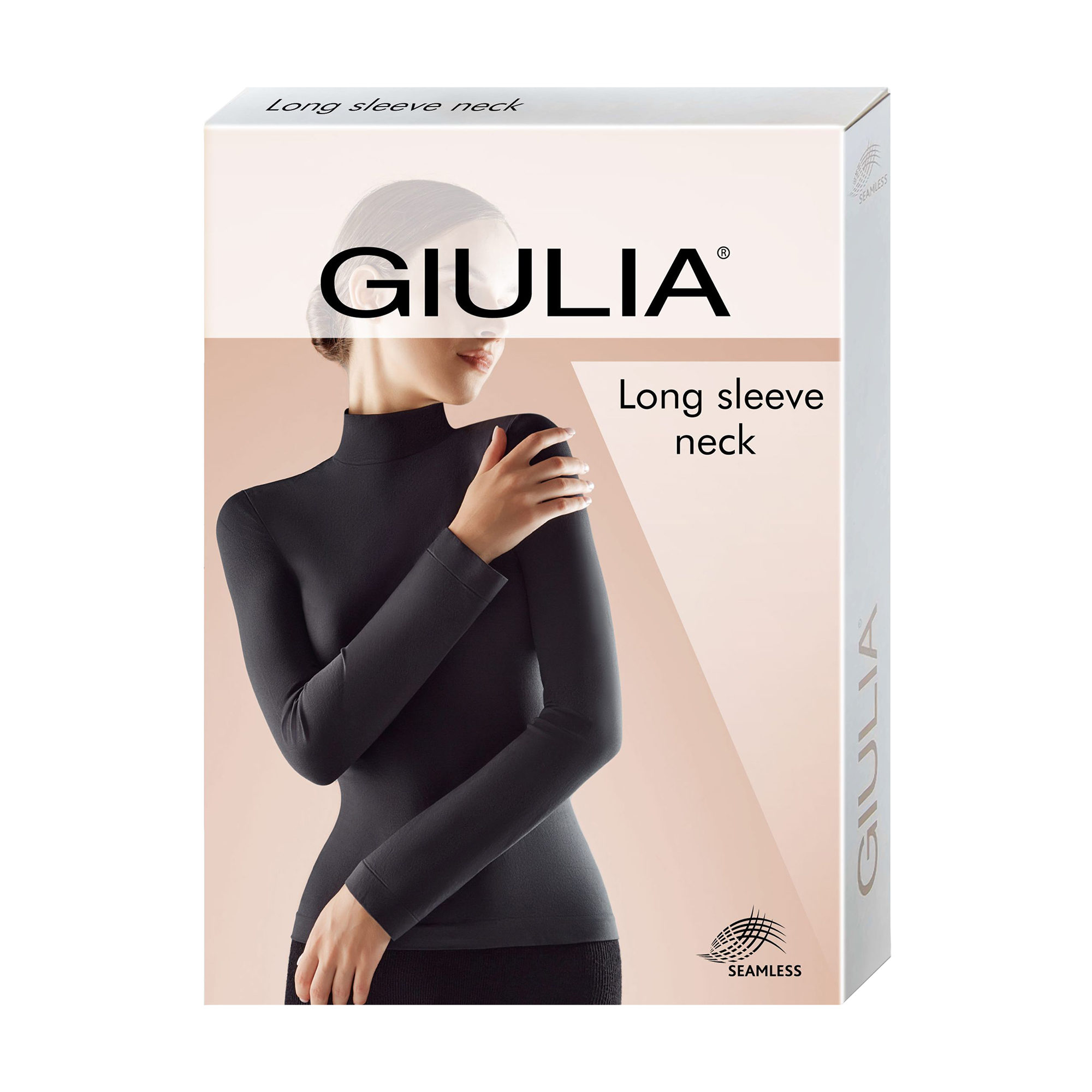 Безшовна водолазка жіноча Giulia Long Sleeve Neck, White, розмір L/XL