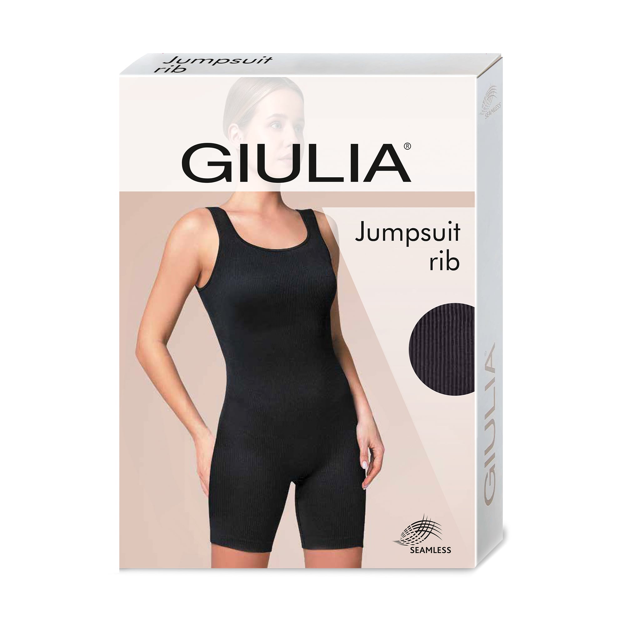 Безшовний комбінезон жіночий Giulia Jumpsuit Rib в рубчик, на широких бретелях, Burnished Lilac, розмір L/XL