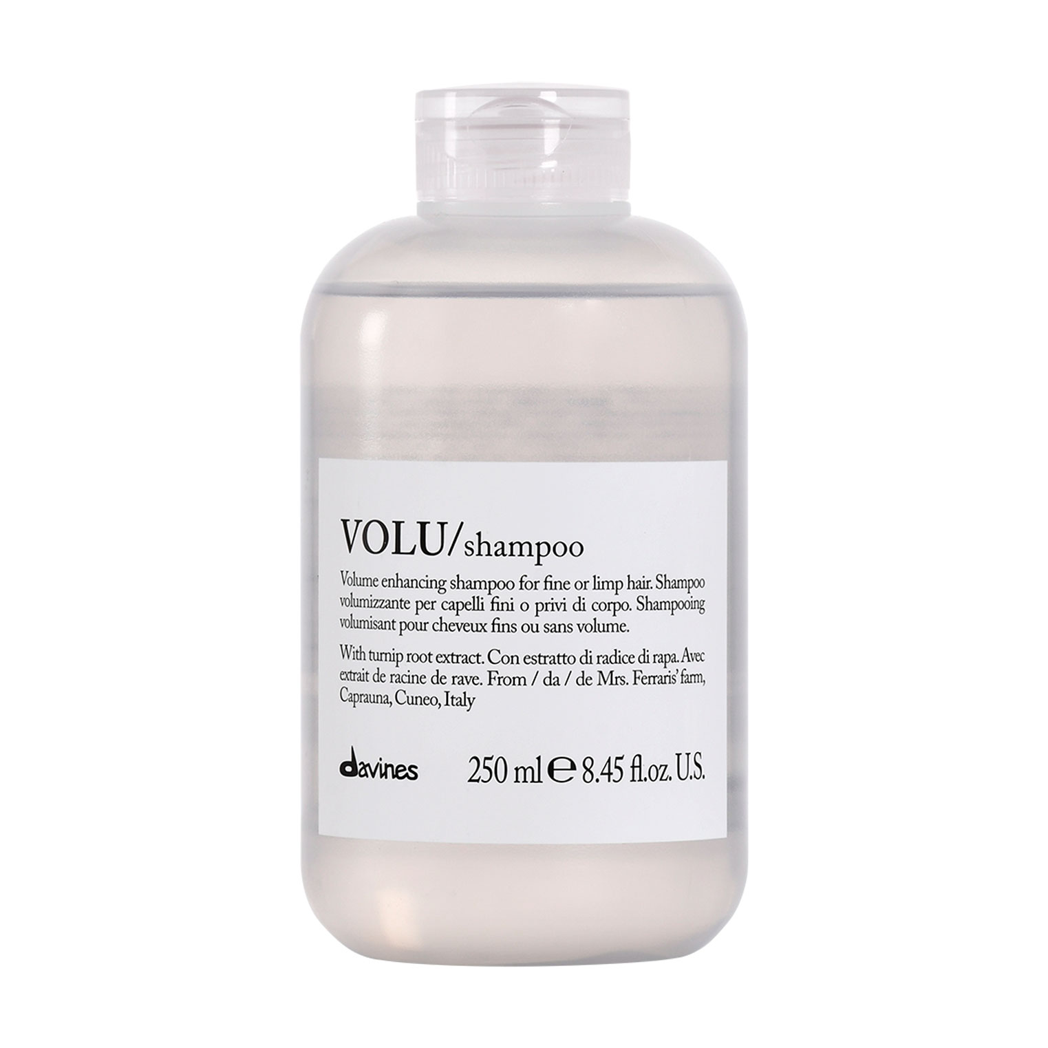 Безсульфатний шампунь Davines Volu Shampoo для надання об'єму тонкому та нормальному волоссю, 250 мл