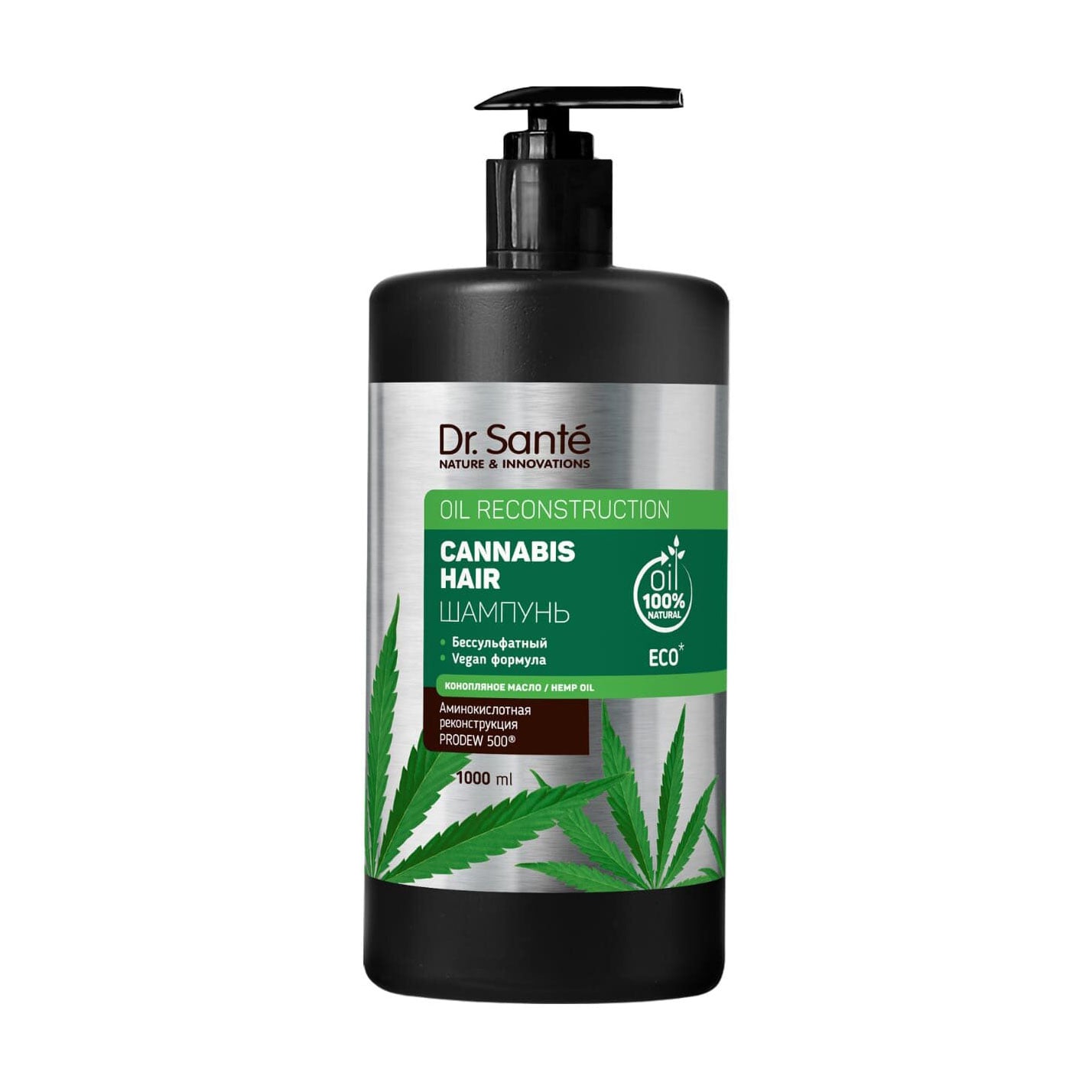Безсульфатний шампунь для волосся Dr. Sante Cannabis Hair Shampoo, 1 л