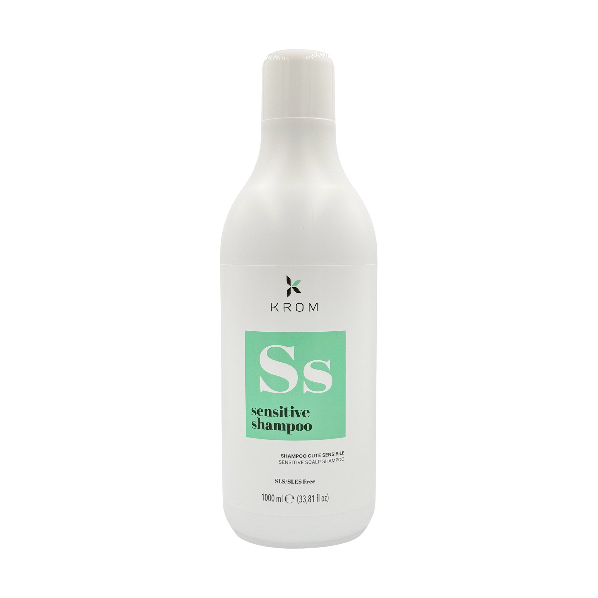 Безсульфатний шампунь для волосся Krom Sensitive Shampoo для щоденного використання, 1 л