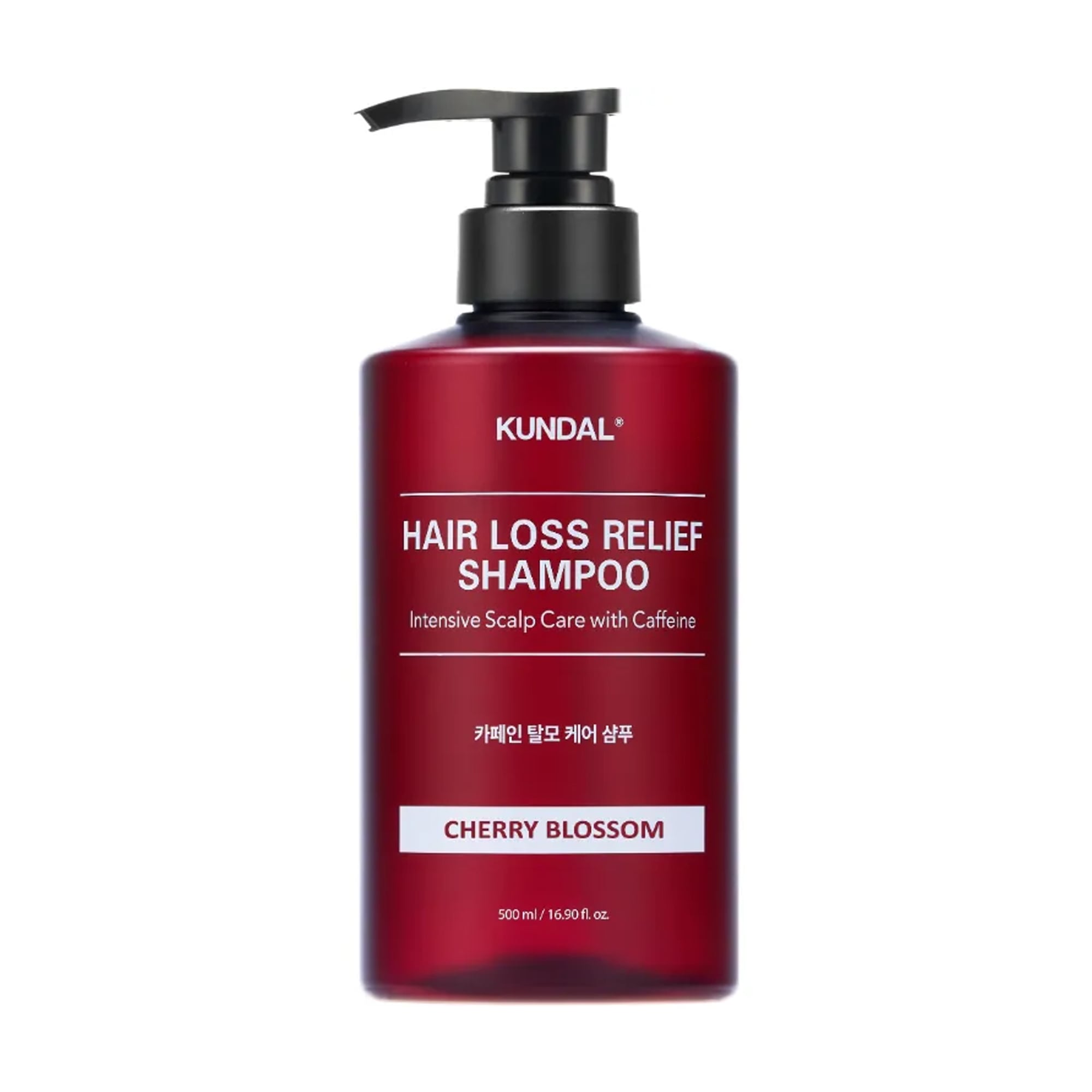 Безсульфатний шампунь для волосся Kundal Caffeine Hair Loss Relief Shampoo Cherry Blossom, 500 мл