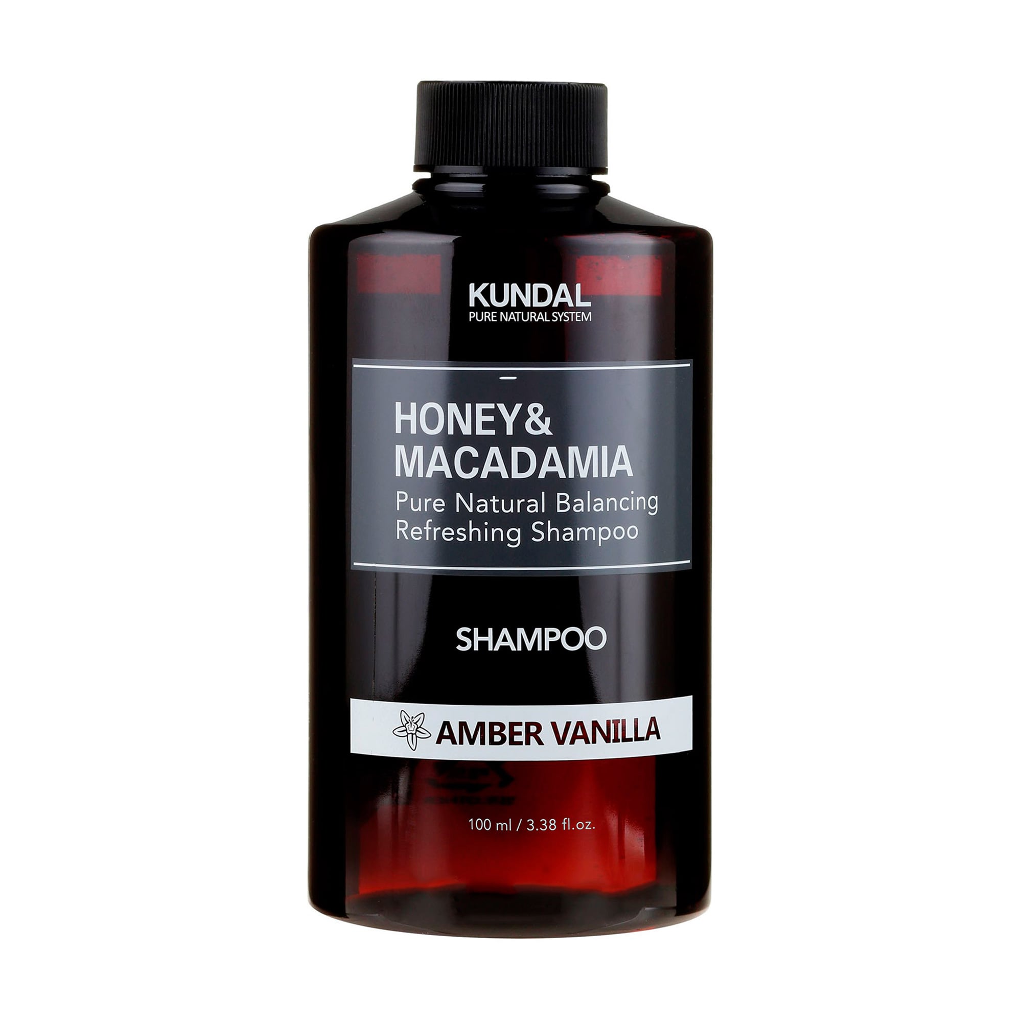 Безсульфатний шампунь для волосся Kundal Honey &amp; Macadamia Amber Vanilla Shampoo Бурштинова ваніль, 100 мл