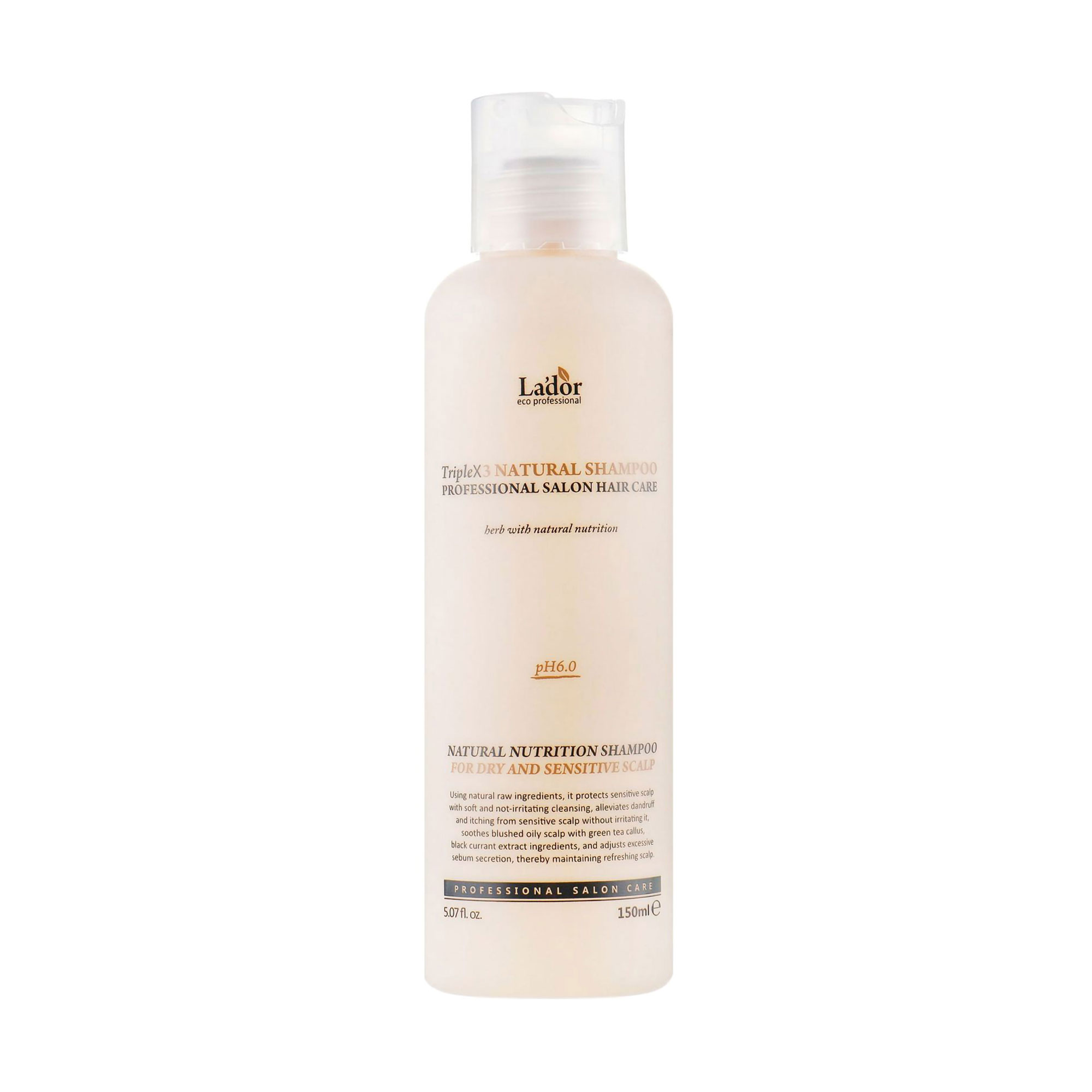 Безсульфатний шампунь для волосся La'dor Triplex Natural Shampoo, 150 мл