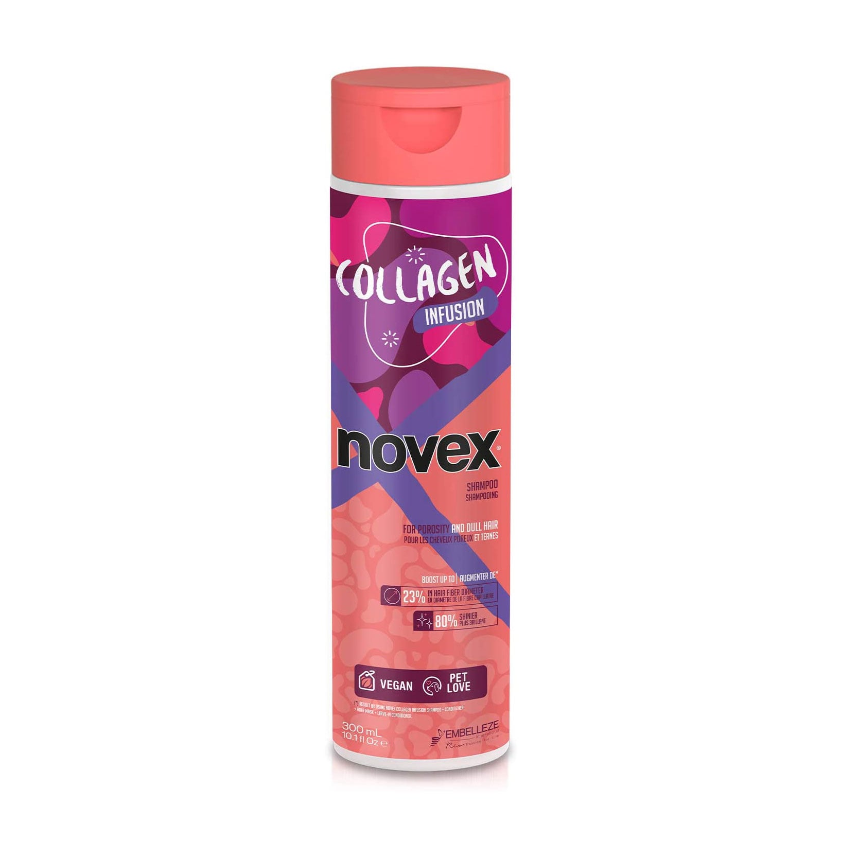 Безсульфатний шампунь для волосся Novex Collagen Infusion Shampoo з колагеном, 300 мл