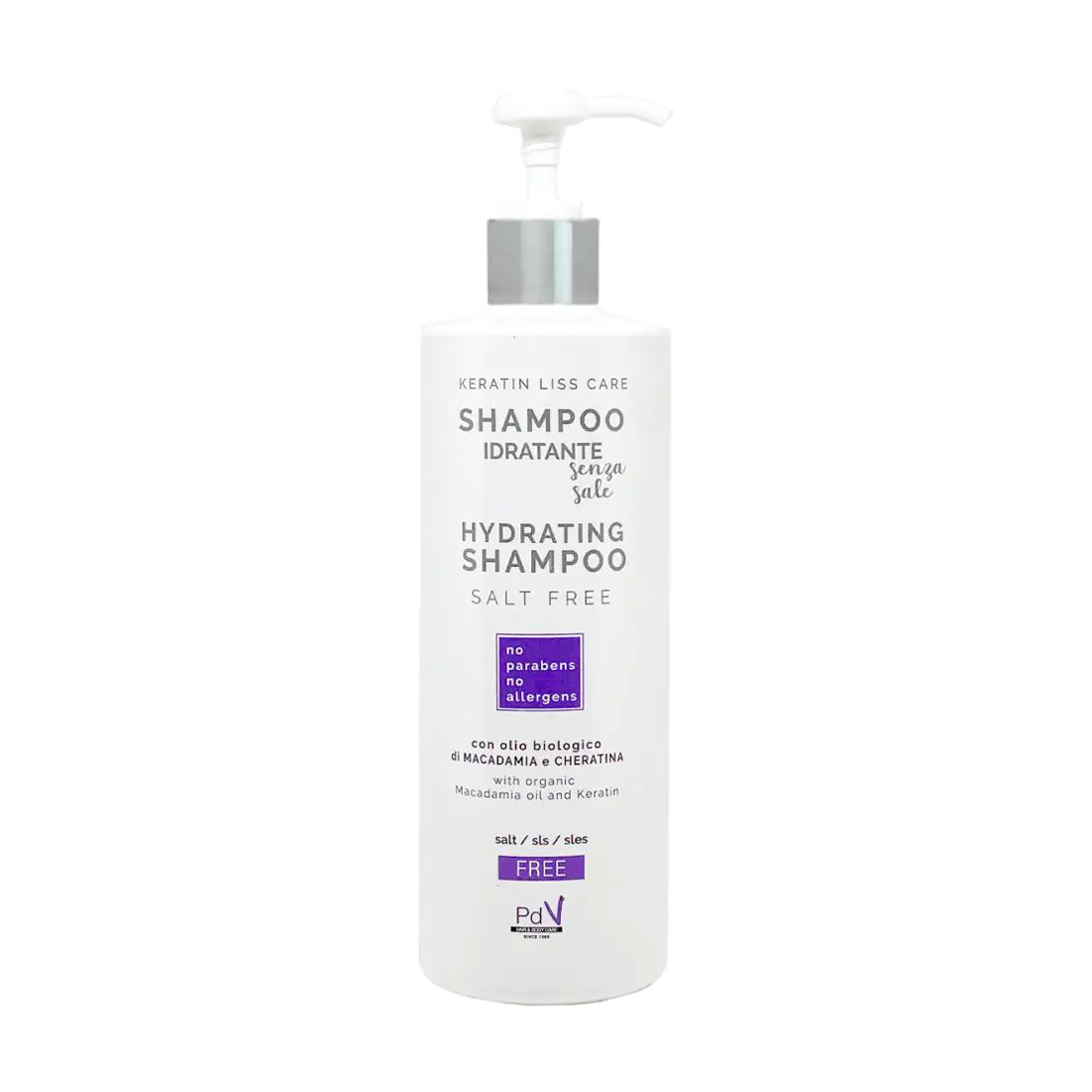 Безсульфатний шампунь для волосся Punti di Vista Keratin Liss Care Hydrating Shampoo рН-6.45, 500 мл