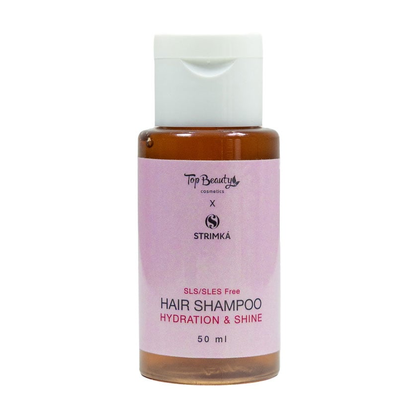 Безсульфатний шампунь для волосся Top Beauty X Strimka Hair Shampoo Інтенсивне зволоження та блиск, 50 мл