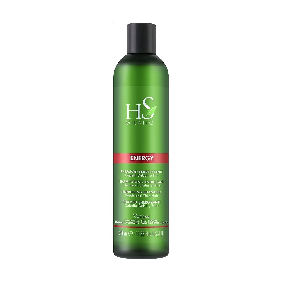 Безсульфатний шампунь HS Milano Energy Energising Shampoo для ослабленого та тонкого волосся, 350 мл