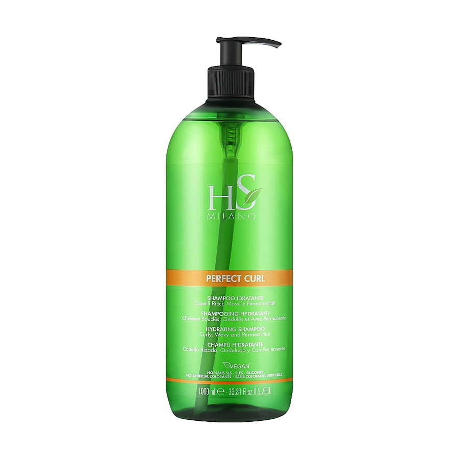 Безсульфатний шампунь HS Milano Perfect Curl Hydrating Shampoo для кучерявого та хвилястого волосся, 1 л