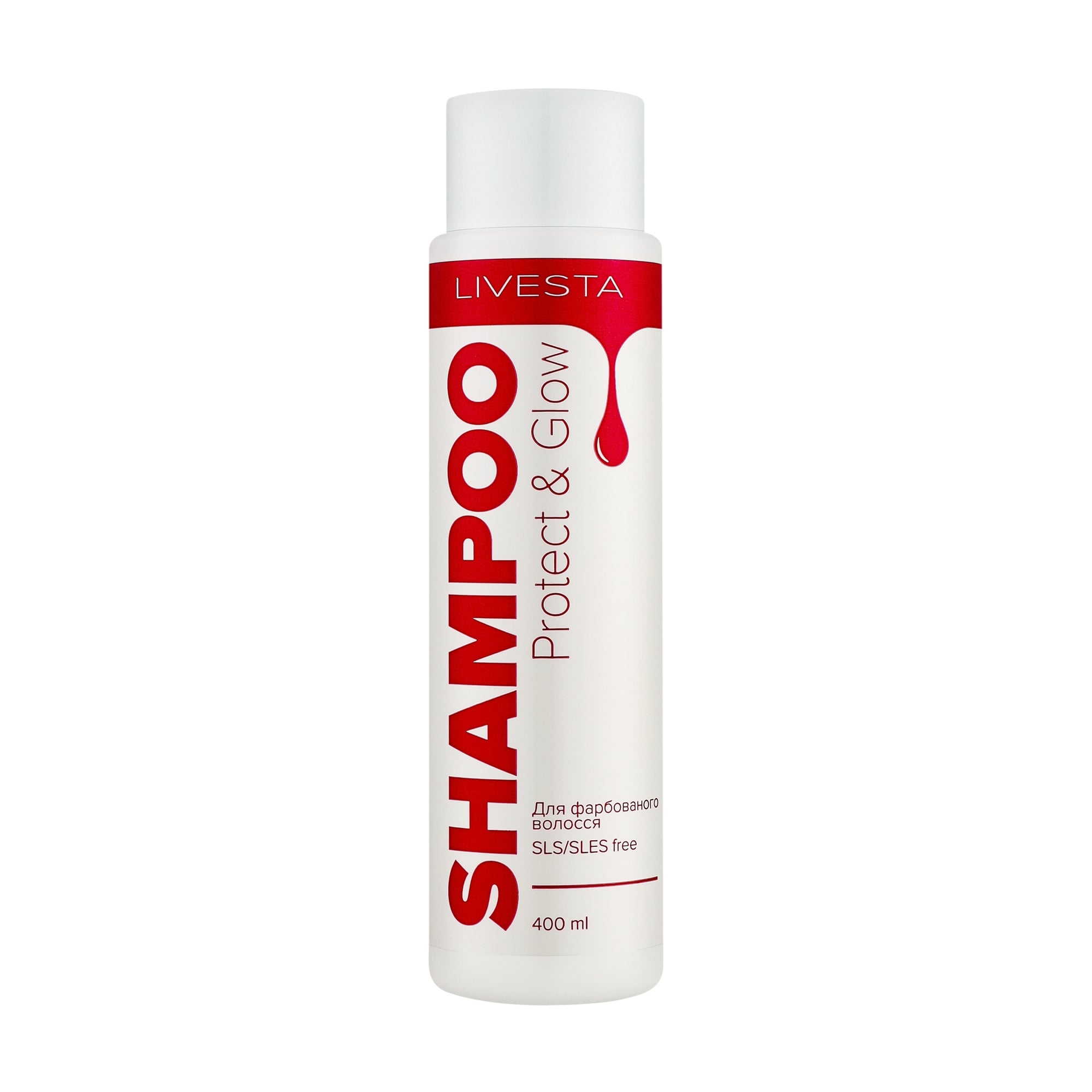 Безсульфатний шампунь Livesta Protect &amp; Glow Shampoo Захист і блиск, для фарбованого волосся, 400 мл