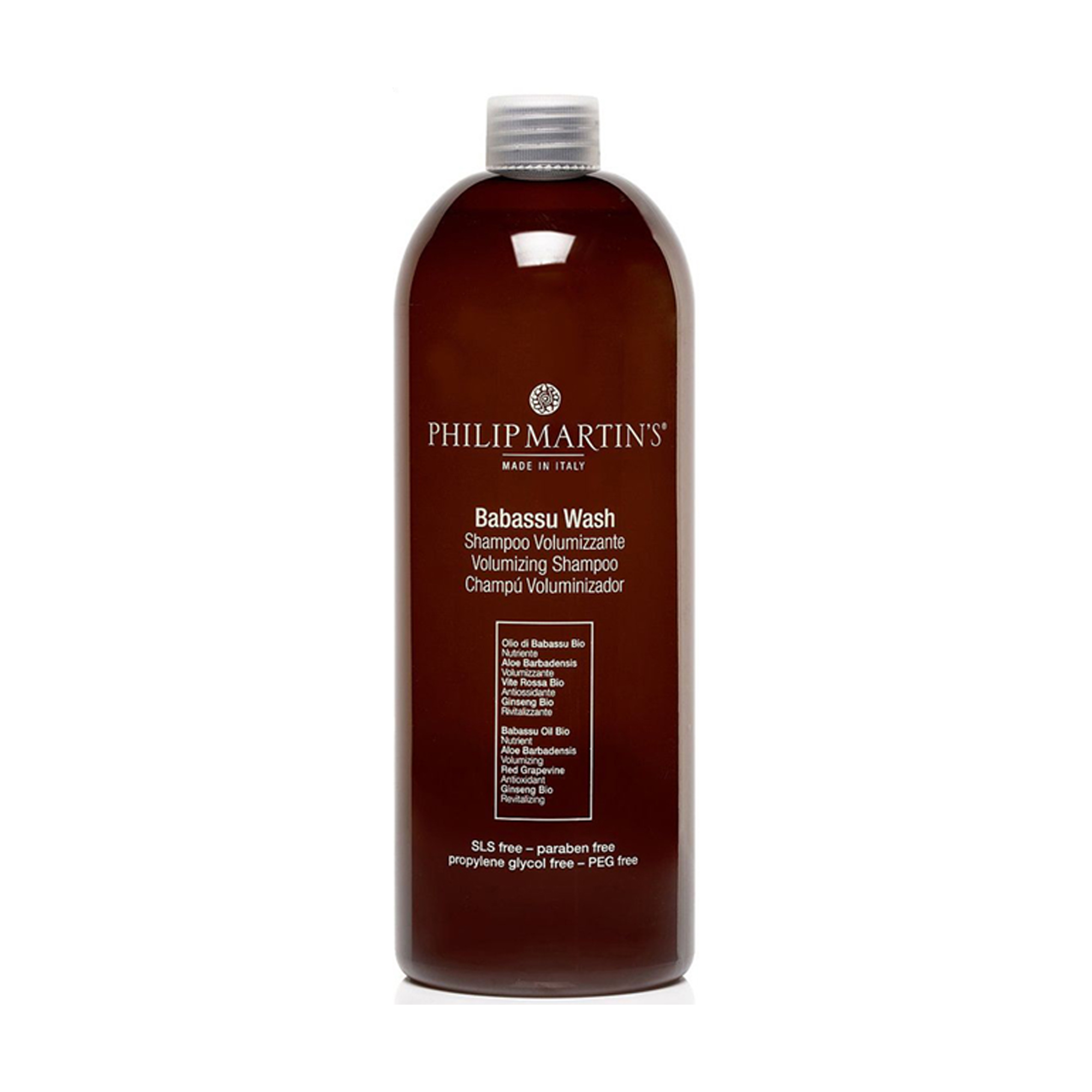 Безсульфатний шампунь Philip Martin's Babassu Wash Volumizing Shampoo для об'єму волосся, 1 л