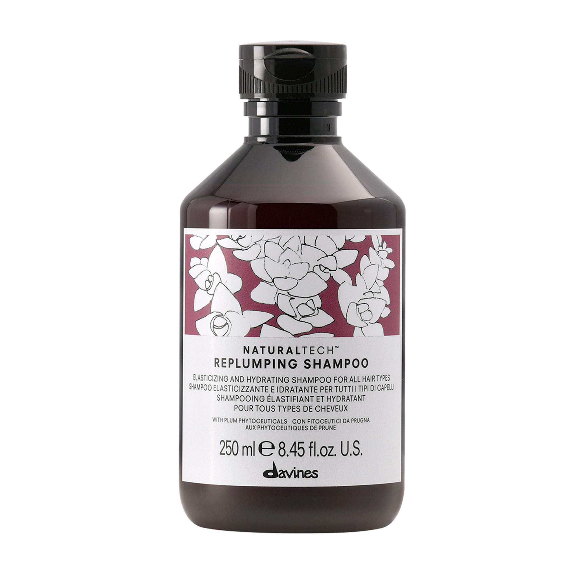 Безсульфатний ущільнювальний шампунь Davines Naturaltech Replumping Shampoo для всіх типів волосся, 250 мл