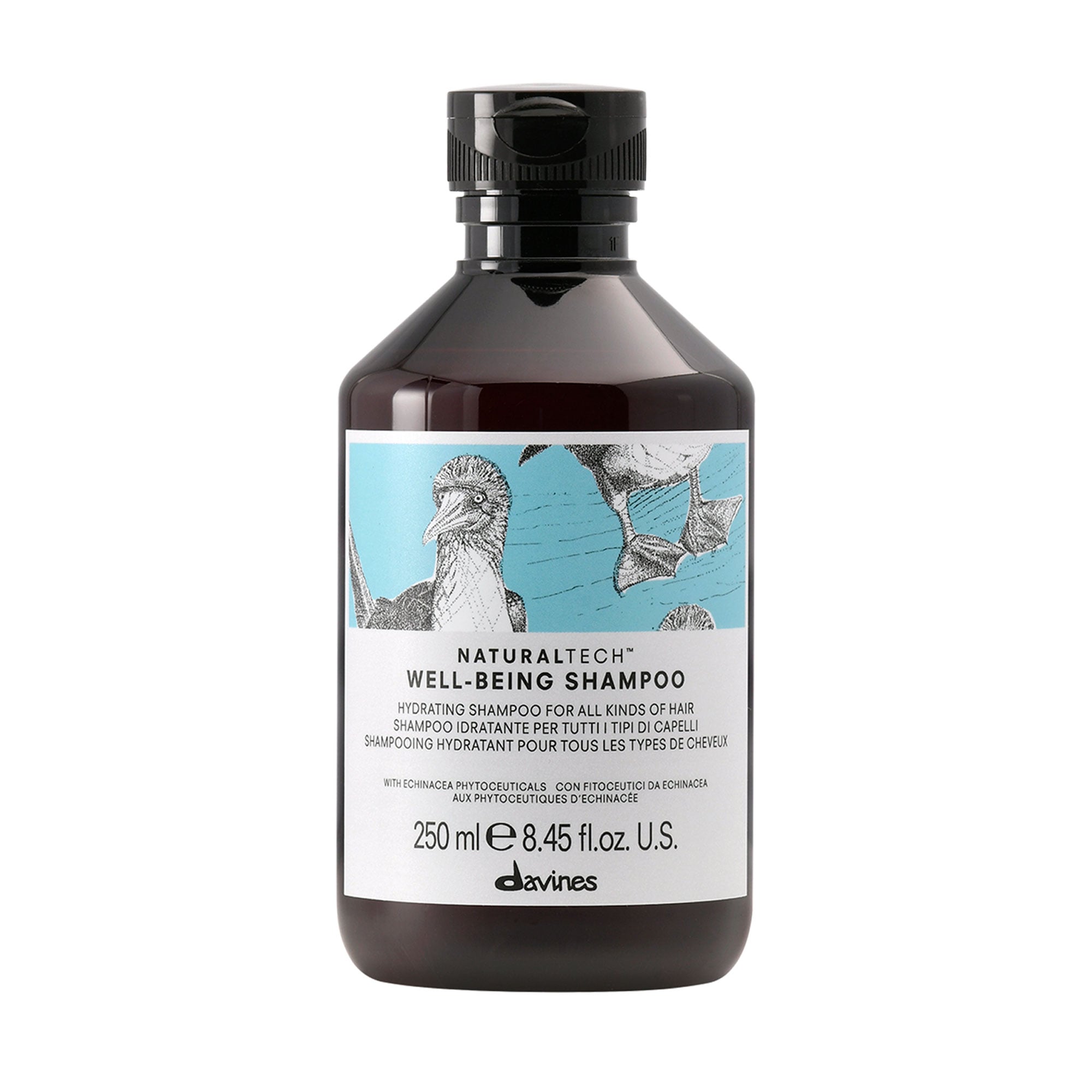 Безсульфатний зволожувальний шампунь Davines Naturaltech Well-Being Shampoo для всіх типів волосся, 250 мл