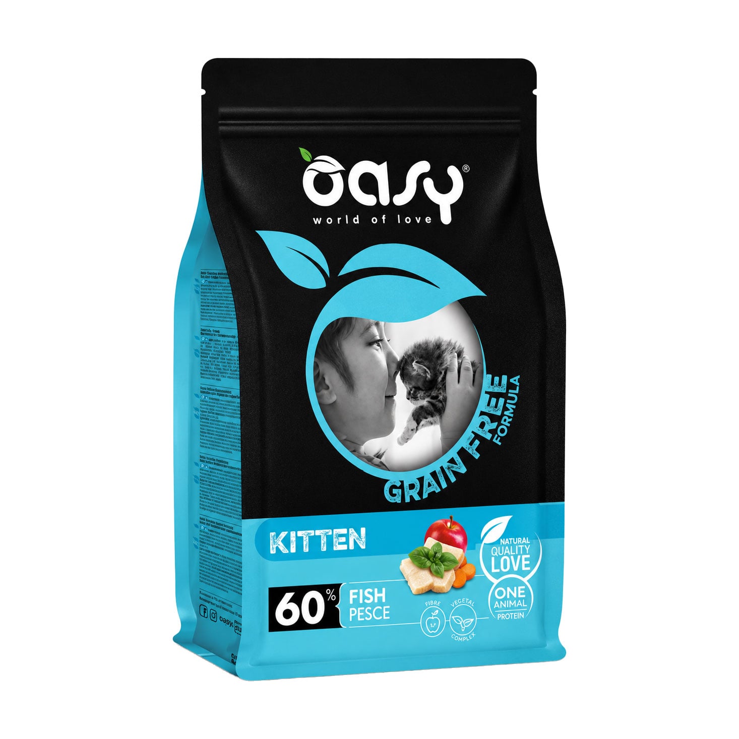 Беззерновий сухий корм для кошенят Oasy Grain Free Formula Kitten з рибою, 1.5 кг