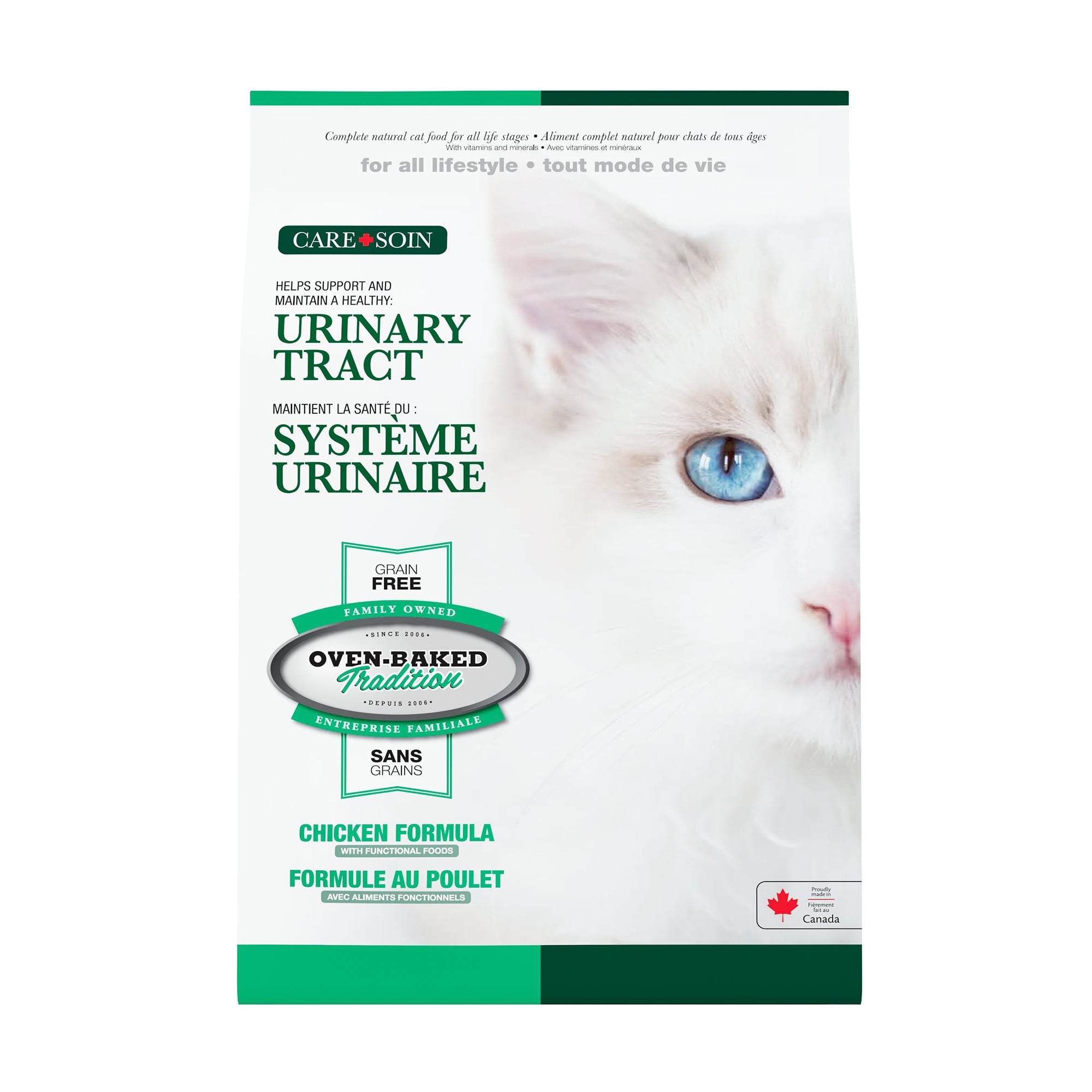 Беззерновий сухий корм для котів Oven-Baked Tradition Urinary Tract зі свіжим мʼясом курки, 4.54 кг