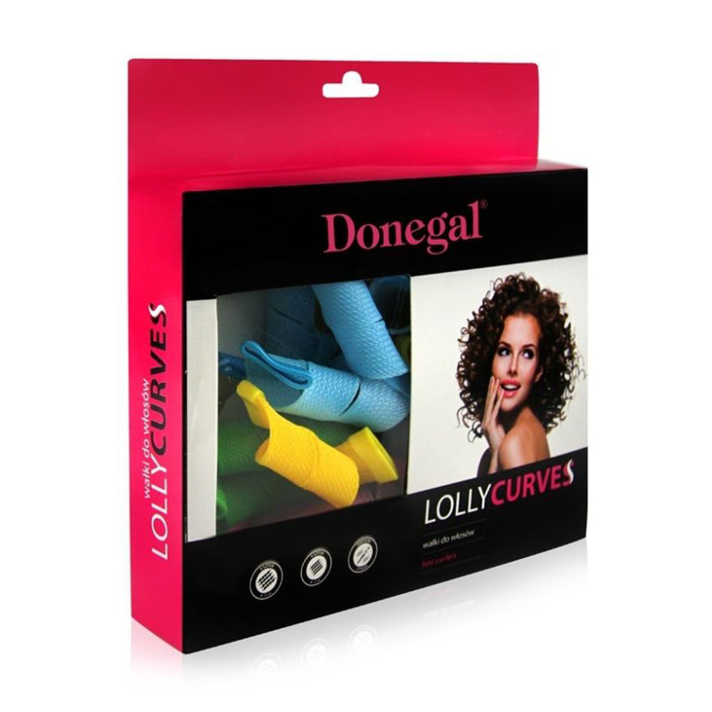 Бігуді для волосся Donegal Lolly Curves, 18 шт (5007)