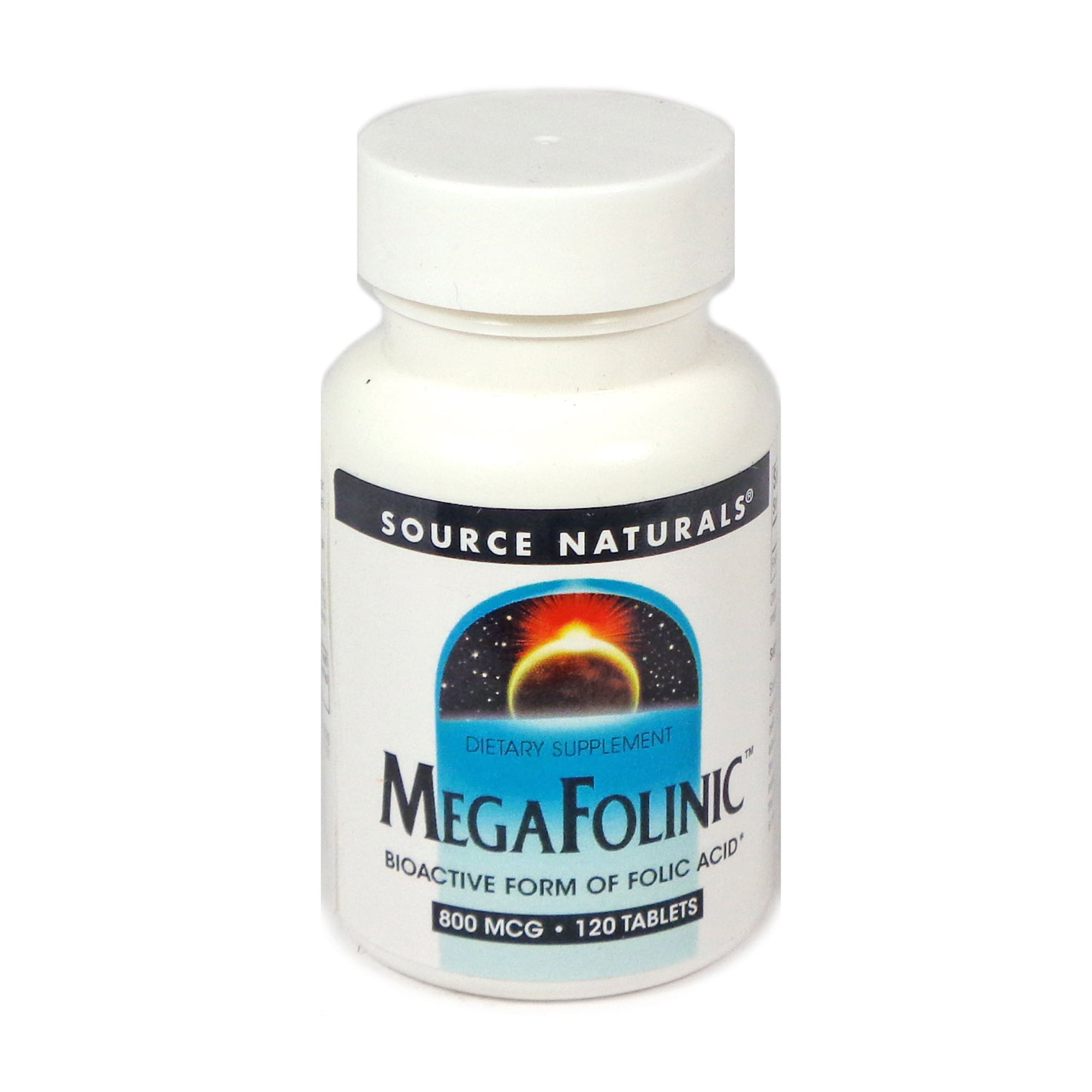 Біоактивна форма фолієвої кислоти Source Naturals MegaFolinic 800 мкг, 120 таблеток