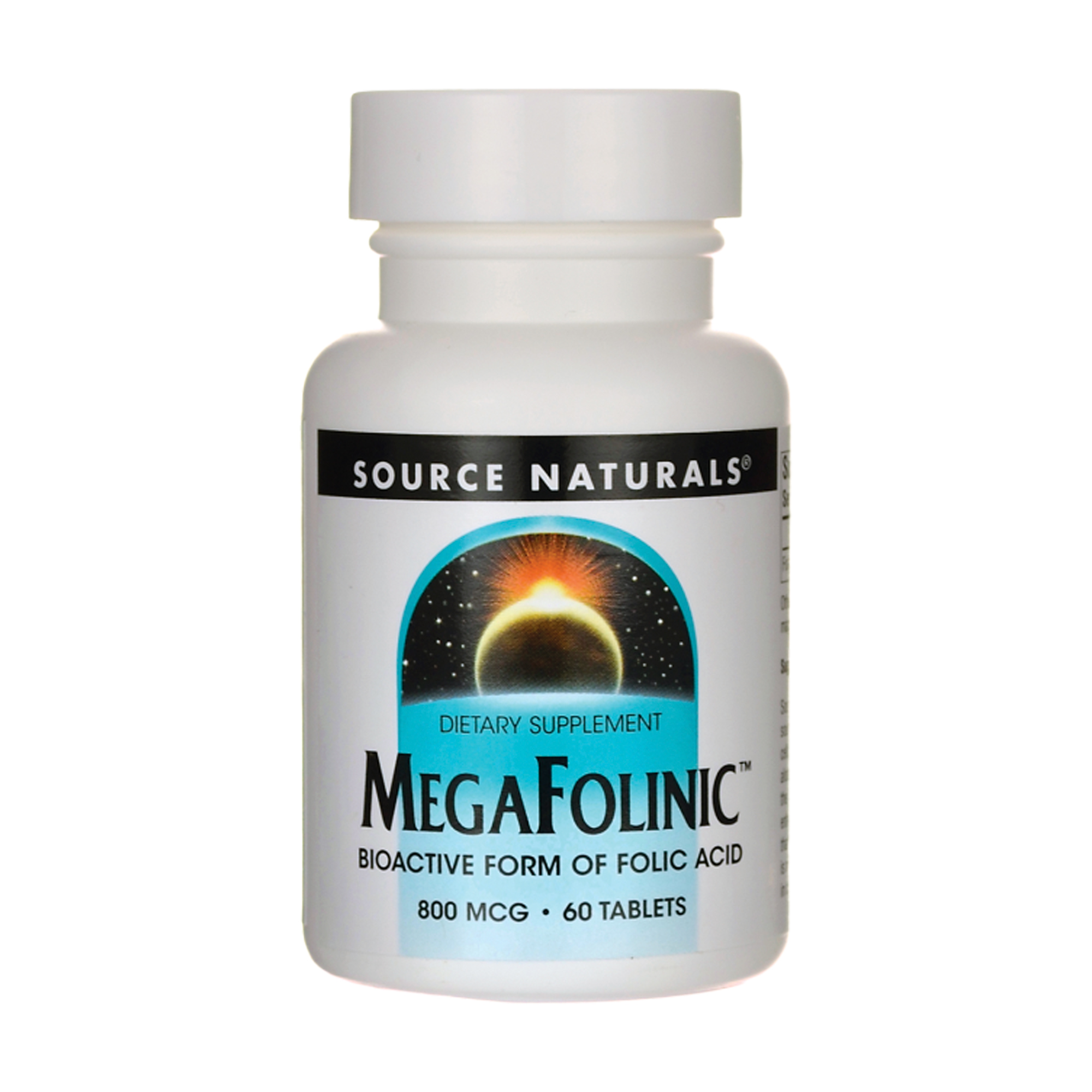 Біоактивна форма фолієвої кислоти Source Naturals MegaFolinic 800 мкг, 60 таблеток