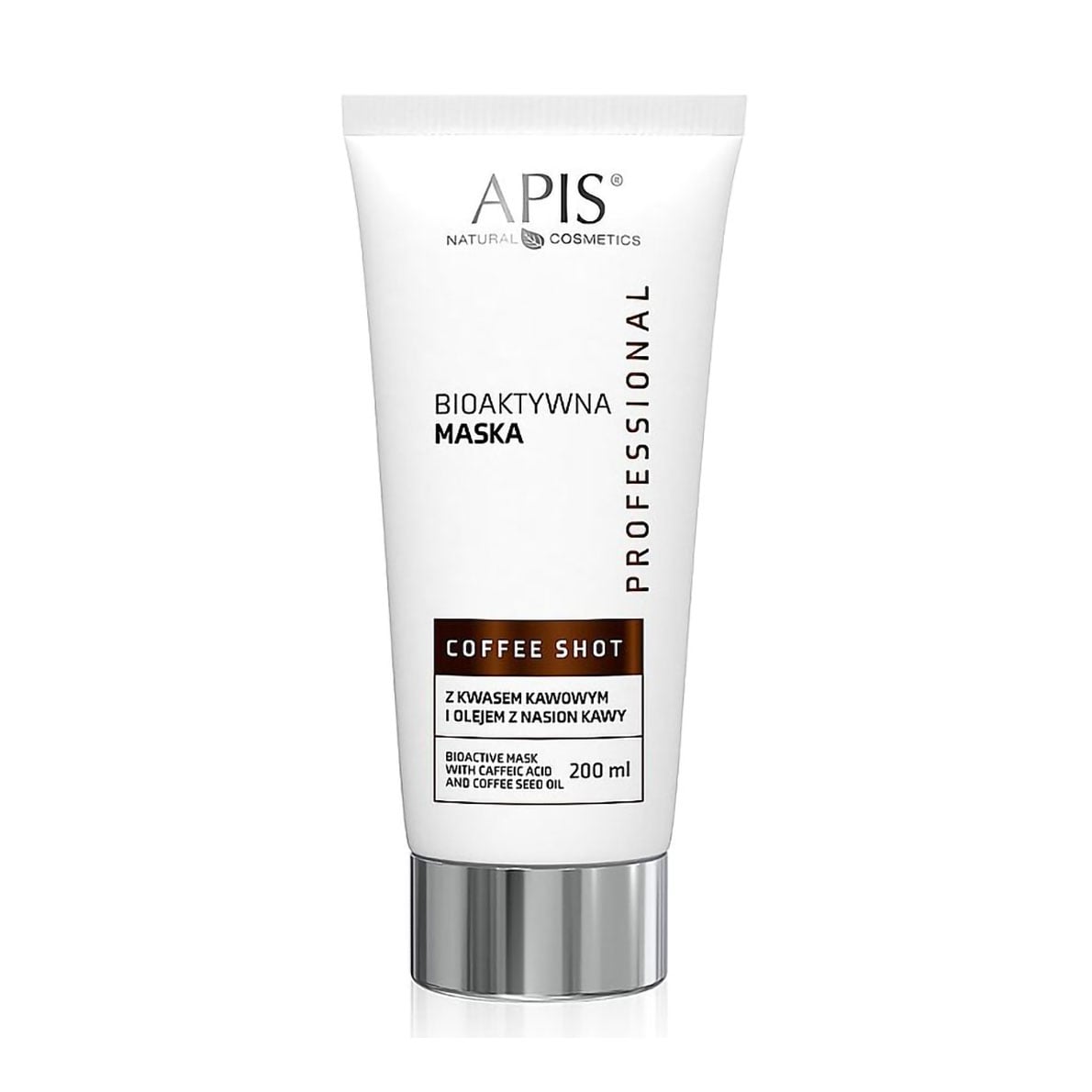 Біоактивна маска для обличчя Apis Natural Cosmetics Professional Coffee Shot Bioctive Mask з кавовою кислотою та олією кавових кісточок, 200 мл