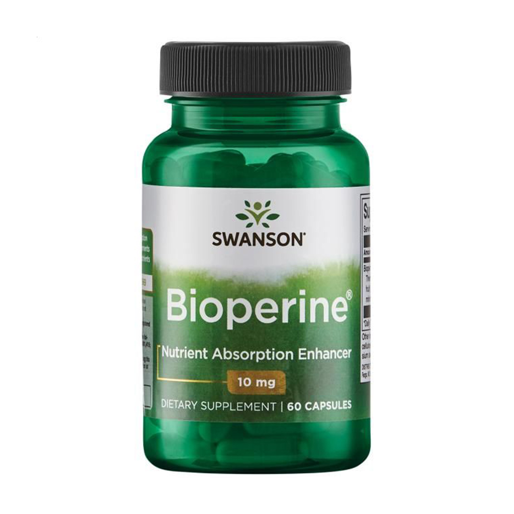 Біоперін Swanson Bioperine Nutrient Absorbent Enhancer 10 мг, 60 капсул