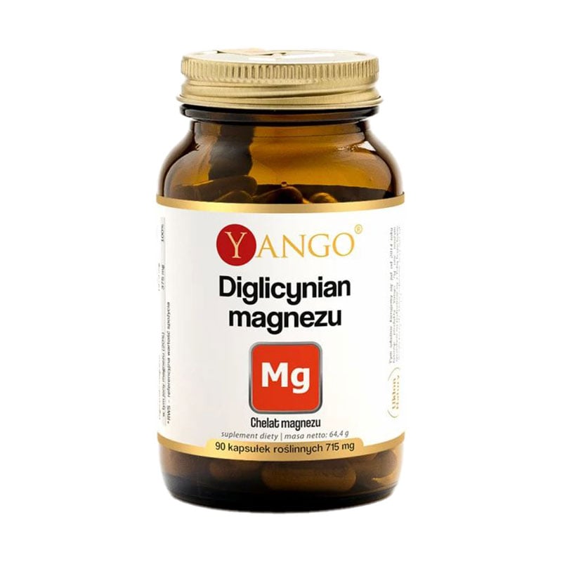 Бісгліцинат магнію Yango Magnesium Bisglycinate, 715 мг, 90 капсул