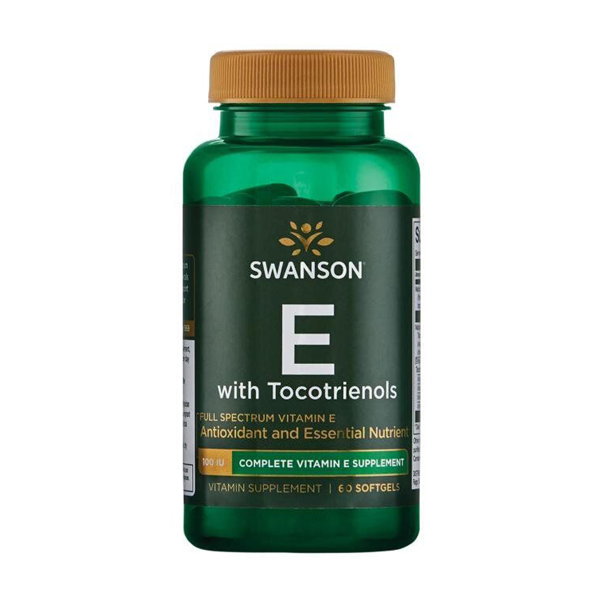 Bітaмін E з токотрієнолами Swanson Full Spectrum E with Tocotrienols 100 МО, 60 гелевих капсул