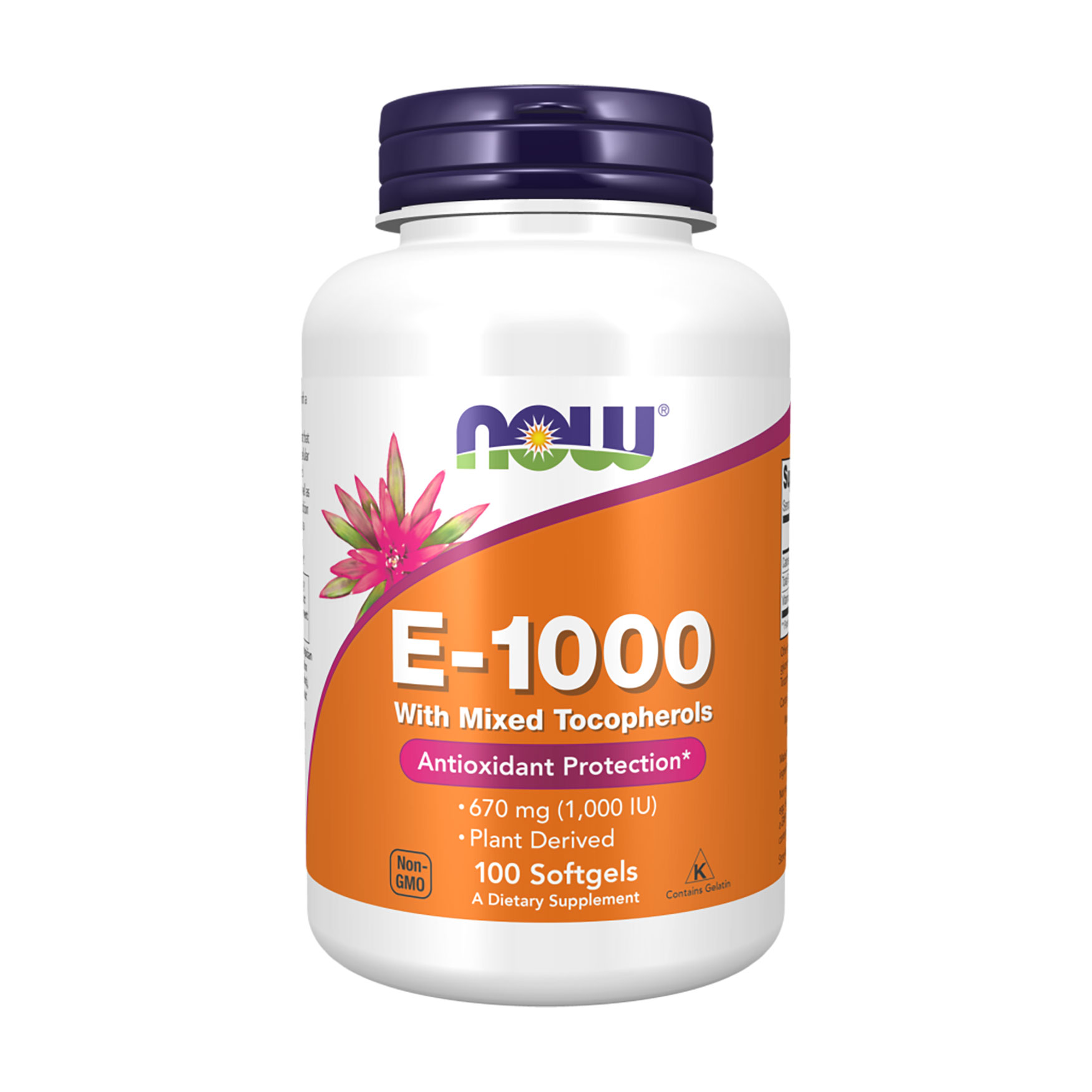 Bітaмін E зі змішаними токоферолами NOW foods E-1000, 670 мг, 100 капсул