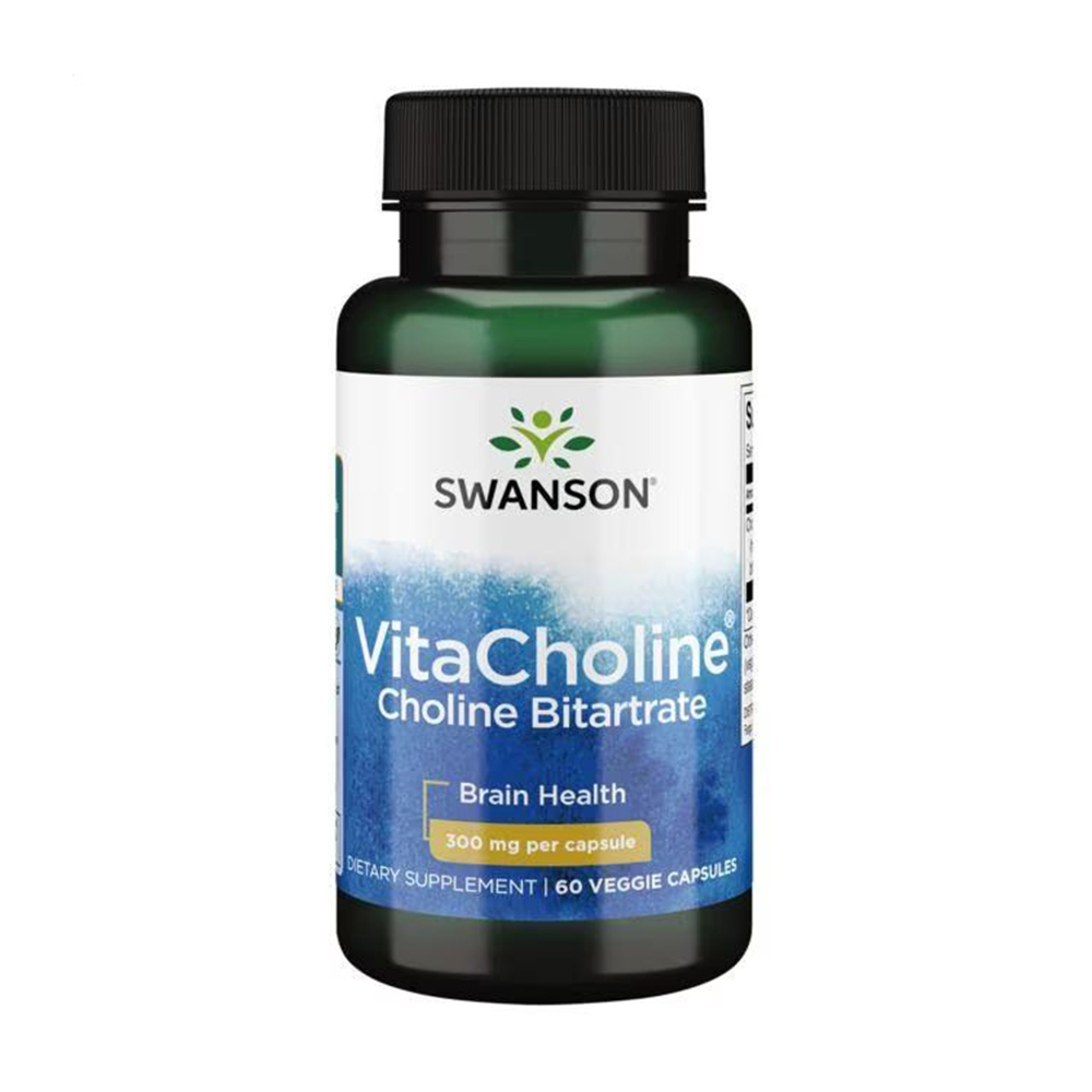 Бітартрат холіну Swanson VitaCholine Choline Bitartrate 300 мг, 60 капсул