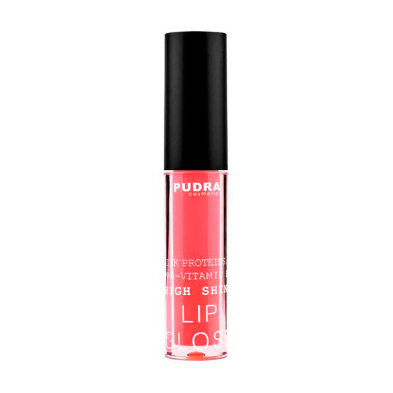 Блиск для губ Pudra Cosmetics High Shine Lip Gloss з протеїнами шовку та провітаміном B5, 06 Hot Pink, 2.5 г