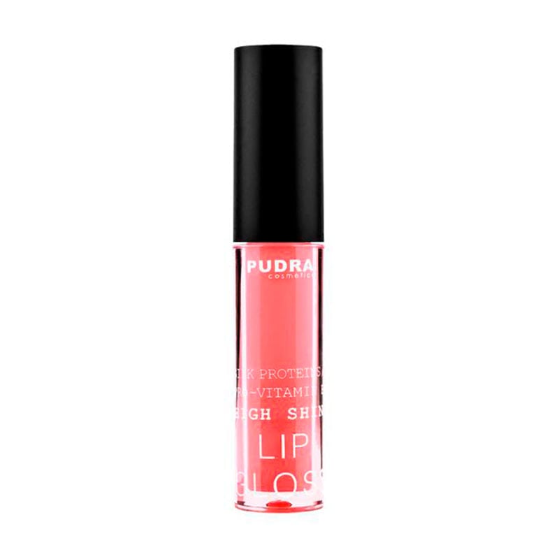 Блиск для губ Pudra Cosmetics High Shine Lip Gloss з протеїнами шовку та провітаміном B5, 18 Beige Purple, 2.5 г