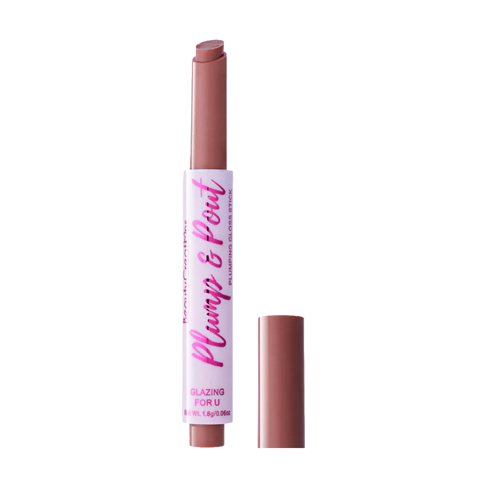 Блиск-стік для губ Beauty Creations Plump &amp; Pout Plumping Gloss Stick, Glazing For U-Nude Beige, 1.8 г