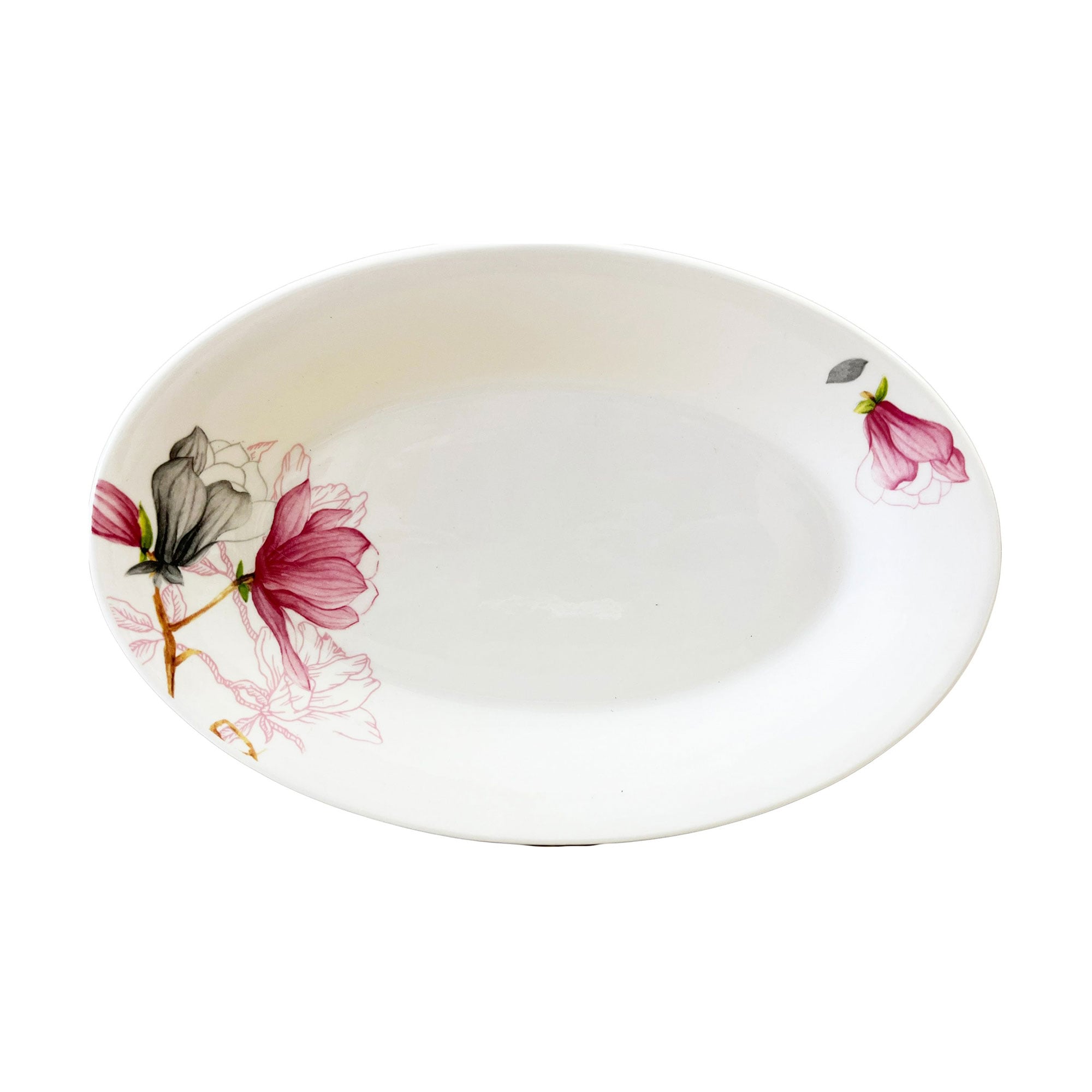 Блюдо овальне Limited Edition Magnolia біле, 25.5*16.5 см (YF6023-5)