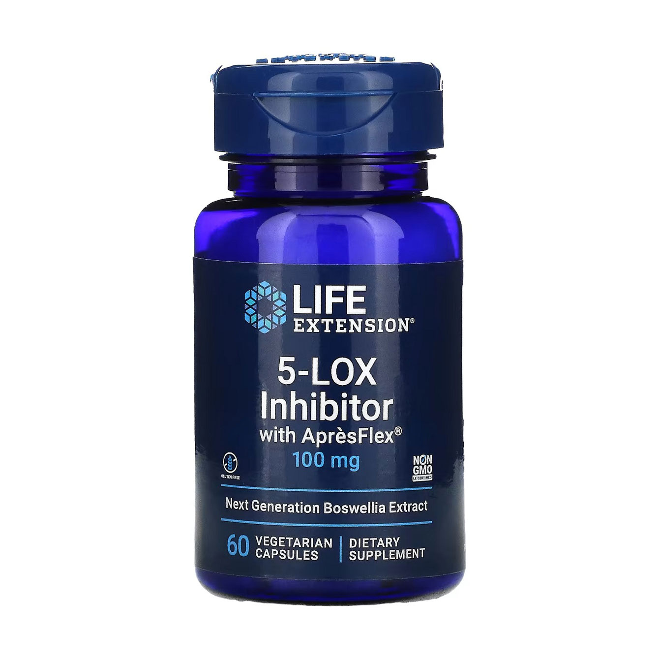 Босвелія Life Extension 5-Lox Inhibitor With ApresFlex 100 мг, 60 капсул