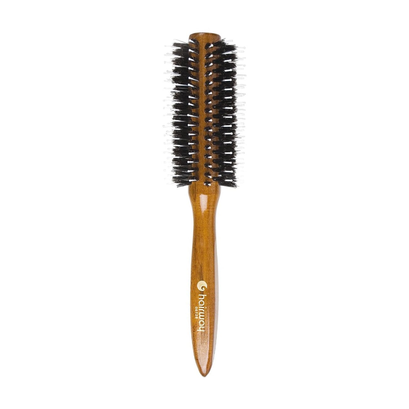 Браш для волосся Hairway Glossy Wood круглий, деревина, 22/56 мм, 1 шт (6128)