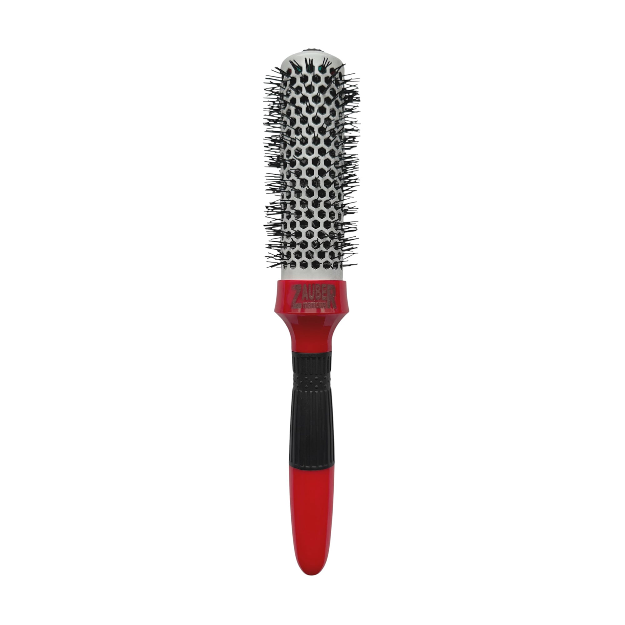 Браш для волосся Zauber-manicure червоно-чорний, з іонізацією, 25 мм (06-066-25)