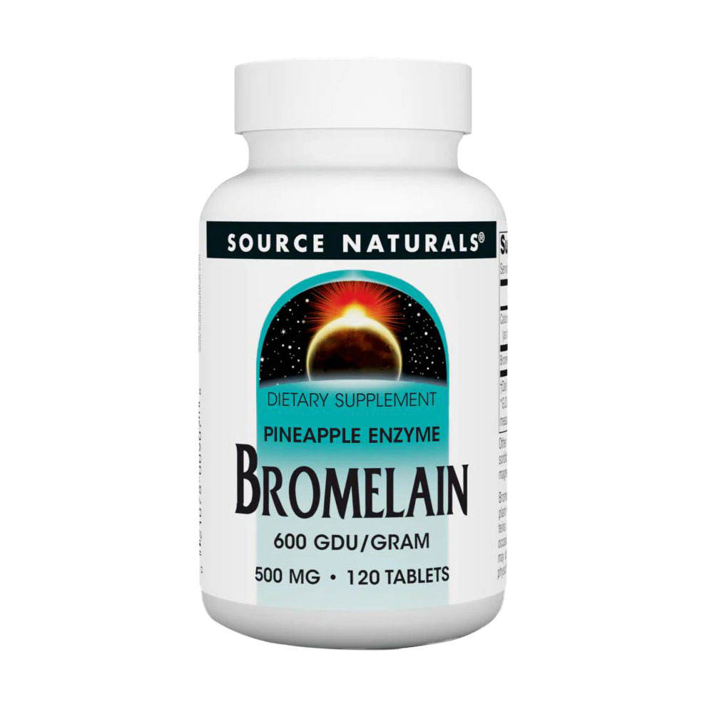 Бромелайн Source Naturals Bromelain 600 GDU/g, 500 мг, 120 таблеток