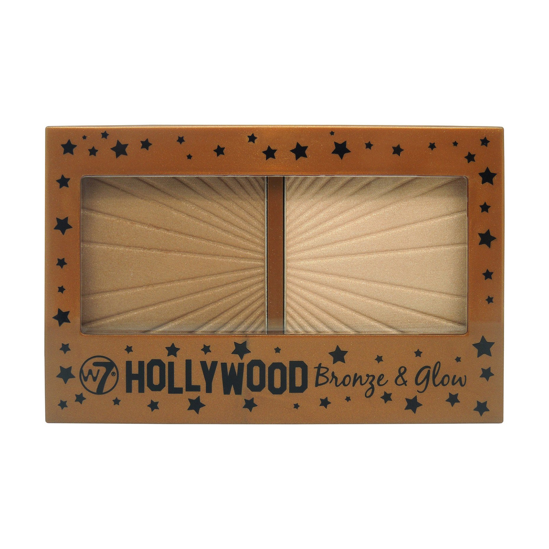 Бронзер та хайлайтер для обличчя W7 Hollywood Bronze &amp; Glow Duo Compact, 13 г