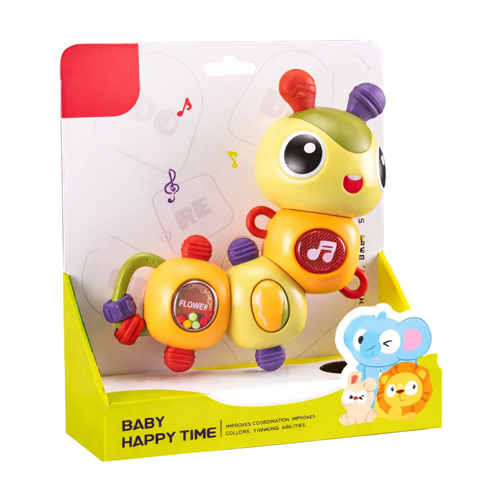 Брязкальце YG Toys Гусениця зі світлом та звуком, від 1.5 років (503-15A)
