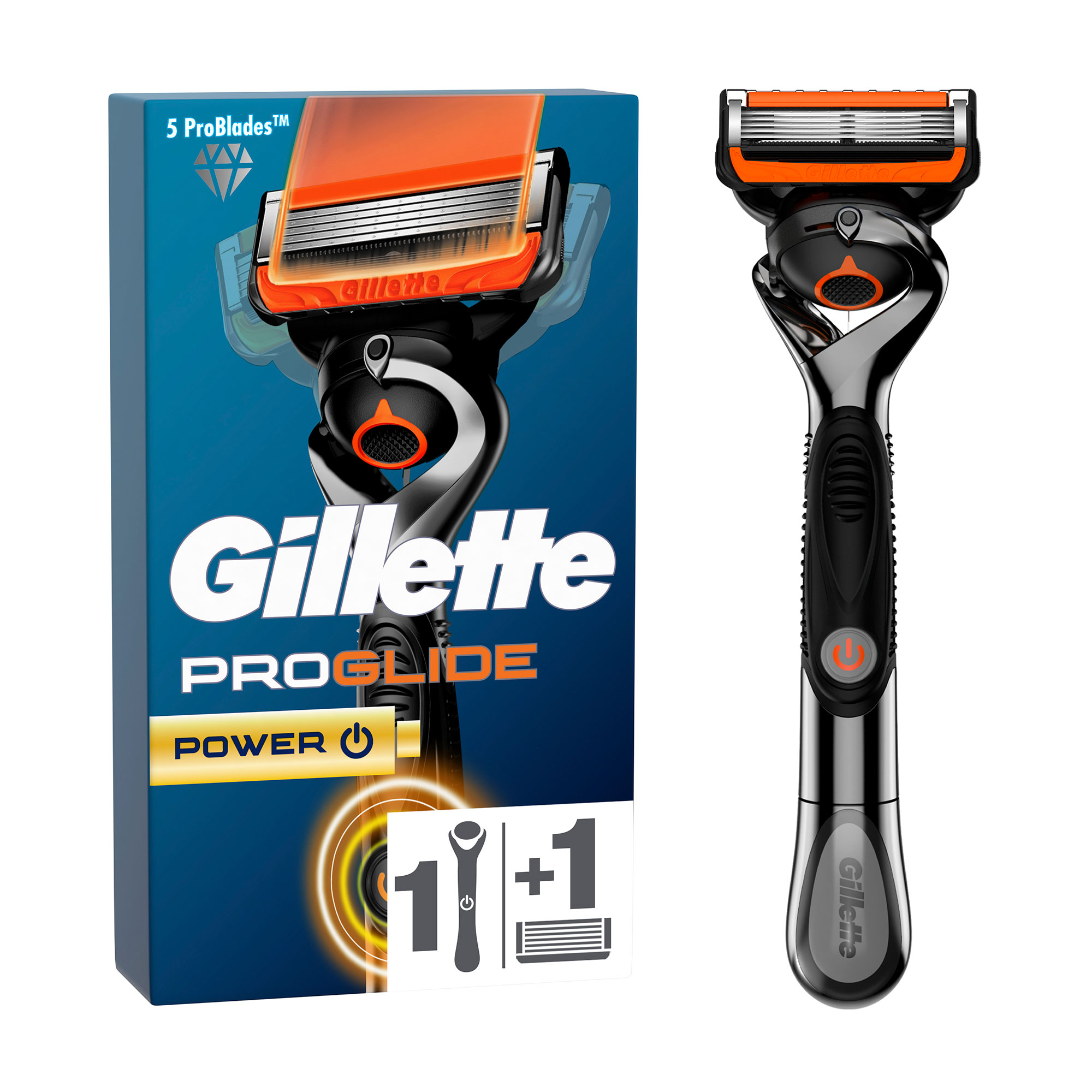 Бритва Gillette Fusion 5 ProGlide Power з 1 змінним картриджем, чоловіча