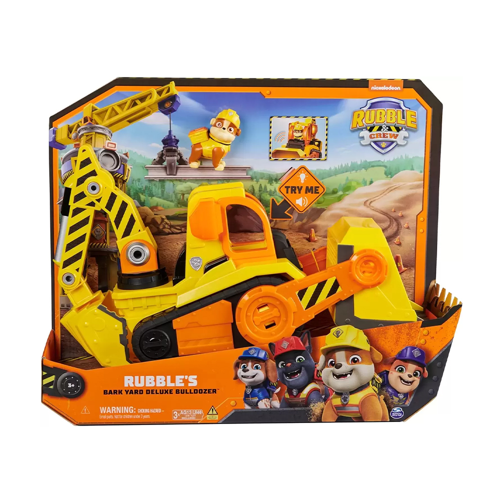 Будівельний автомобіль-трансформер Rubble &amp; Crew Rubble's Bark Yard Deluxe Bulldozer, від 3 років, 35.6*43.5*13.7 см (SM28507/6068074)