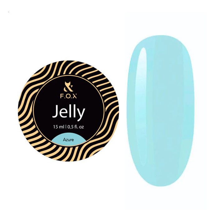 Будівельний гель-желе для нігтів F.O.X Jelly, Azure, 15 мл