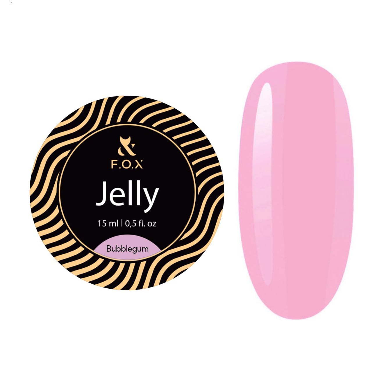 Будівельний гель-желе для нігтів F.O.X Jelly, Bubblegum, 15 мл