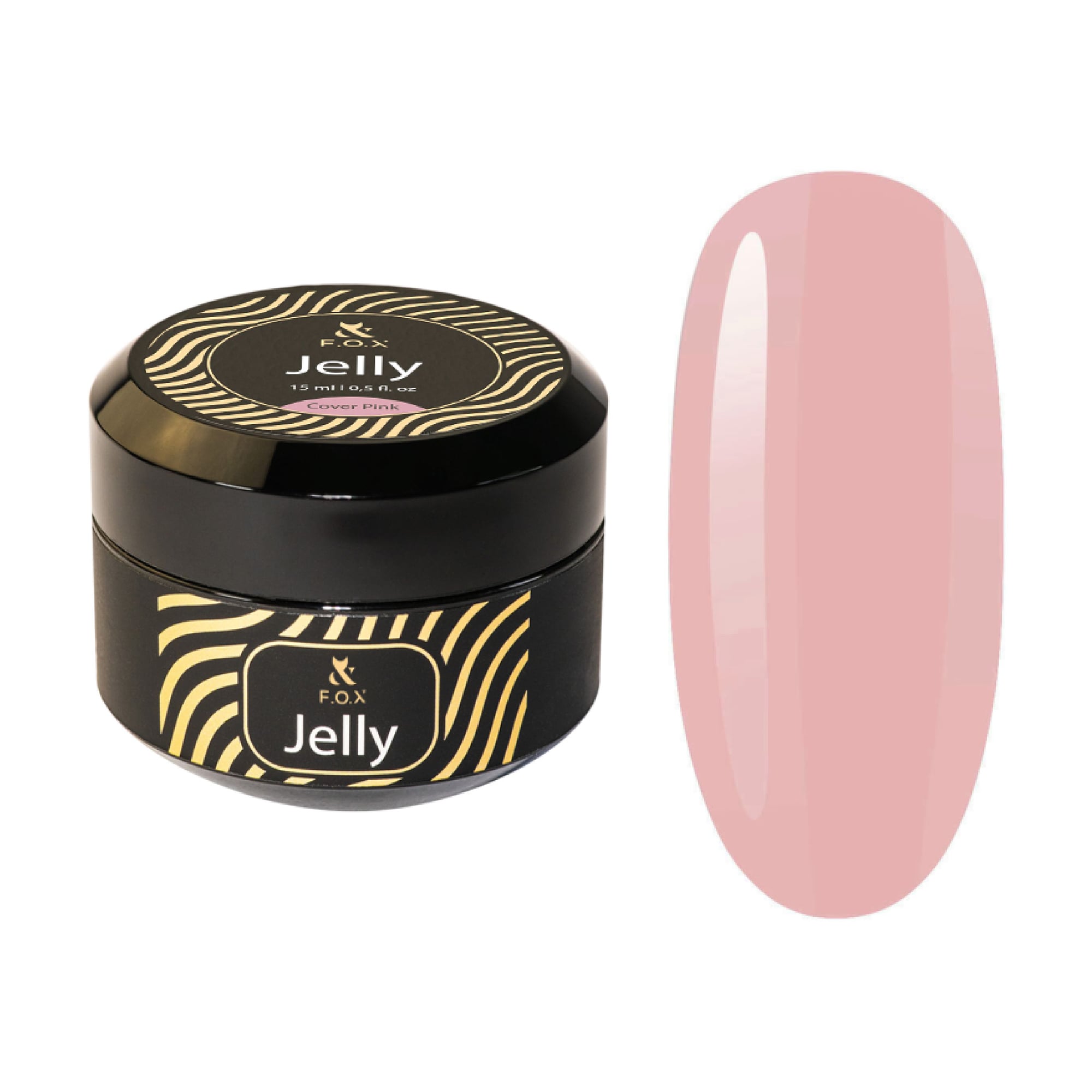Будівельний гель-желе для нігтів F.O.X Jelly, Cover Pink, 15 мл