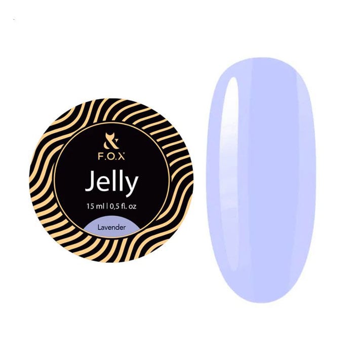 Будівельний гель-желе для нігтів F.O.X Jelly, Lavander, 15 мл