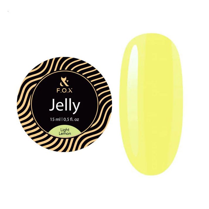 Будівельний гель-желе для нігтів F.O.X Jelly, Light Lemon, 15 мл
